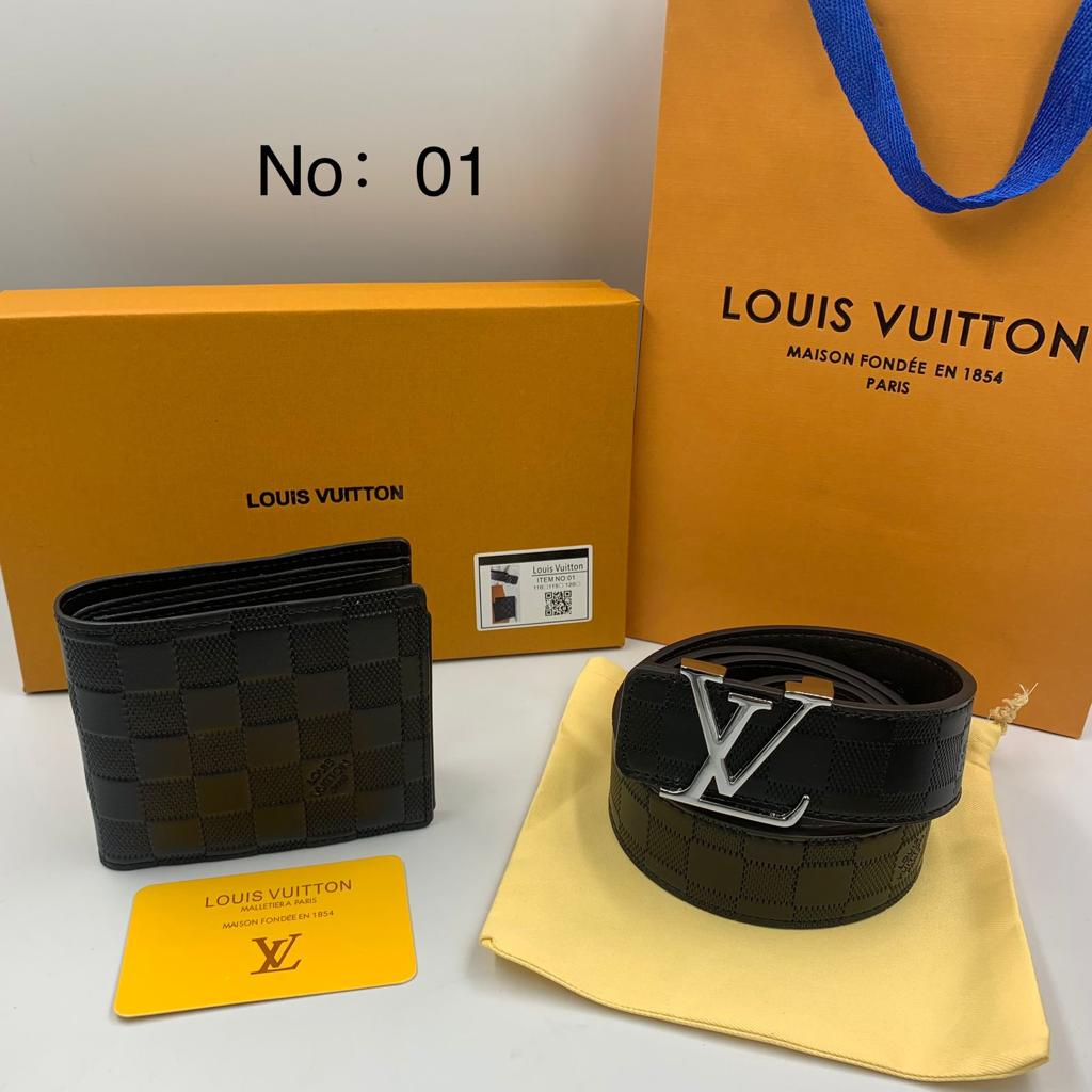 Wallet and Belt Set LV