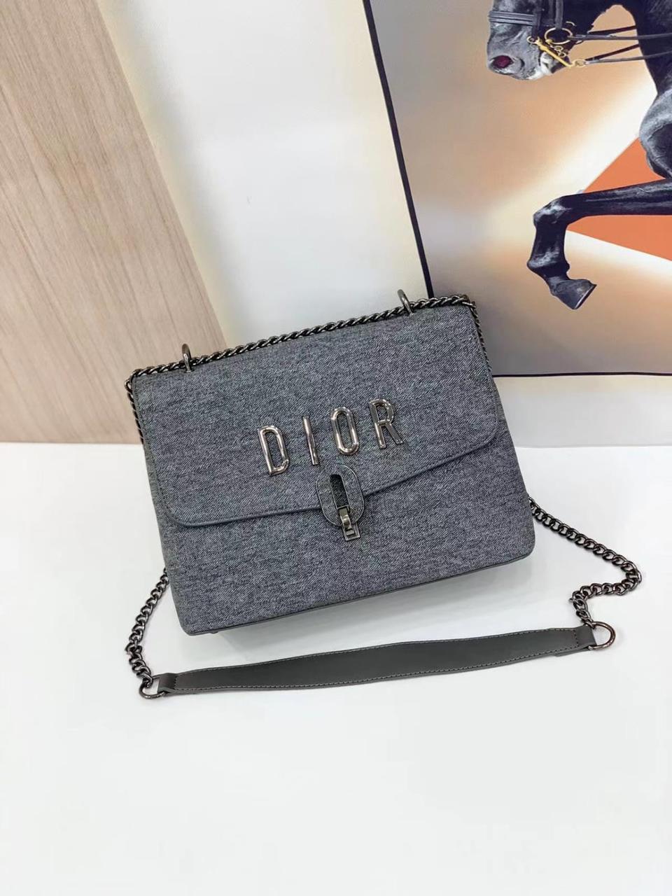 Dior Quilted Black Leather Handbag with Gold Hardware