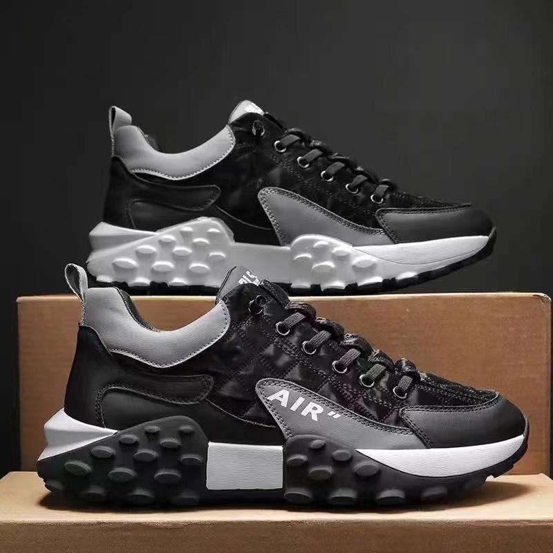Black and gray sneakers